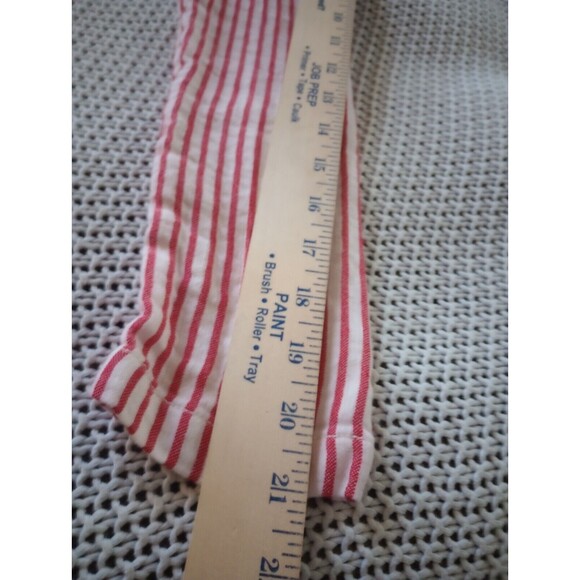 Zara Woman Striped Midi Shirt Dress XS Button Front Red & White Belted Pockets - Picture 11 of 12